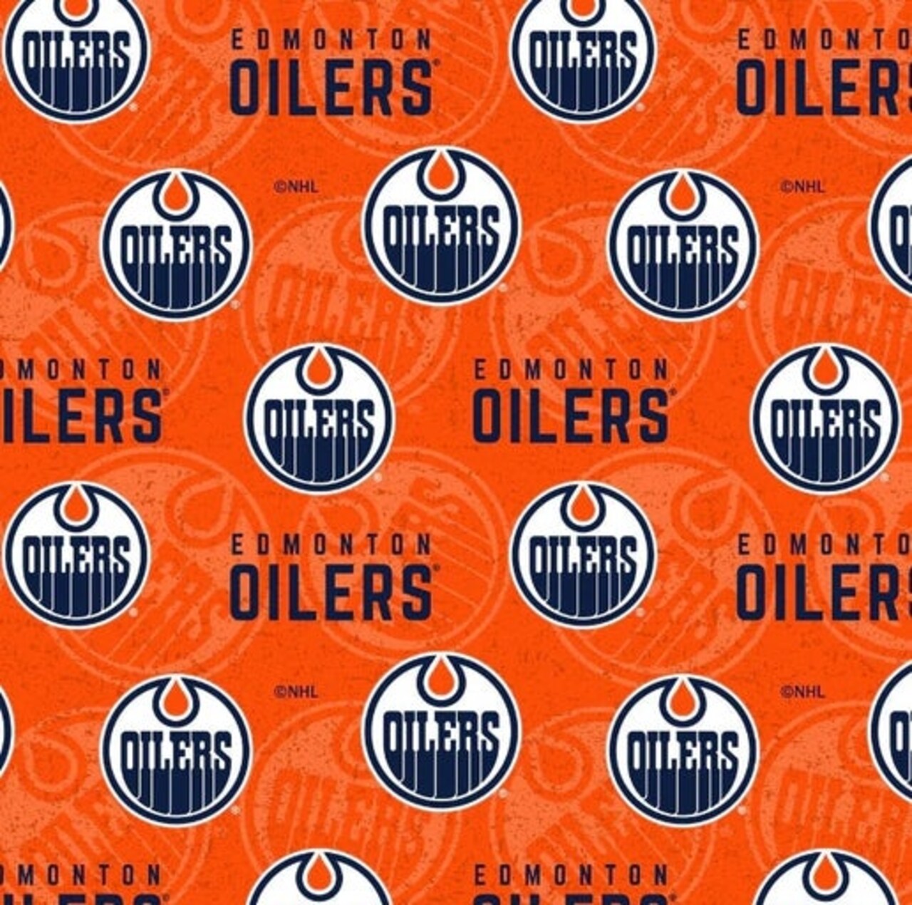 NHL Licensed Edmonton Oilers 1199-OIL Cotton Fabric by the Yard